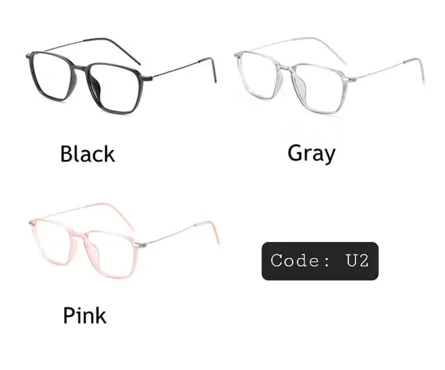 Photochromic Square Frame Glasses – Antiradiation U2