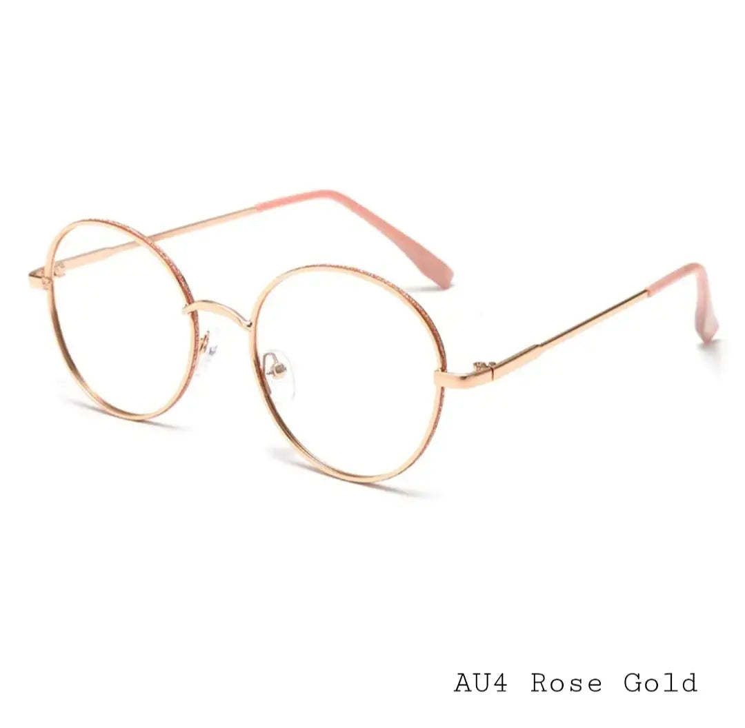 Photochromic Round Metal Frame Glasses – Modern & Lightweight(AU4)