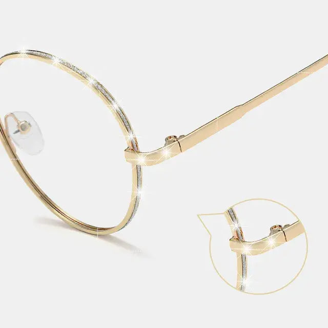 Photochromic Round Metal Frame Glasses – Modern & Lightweight(AU4)