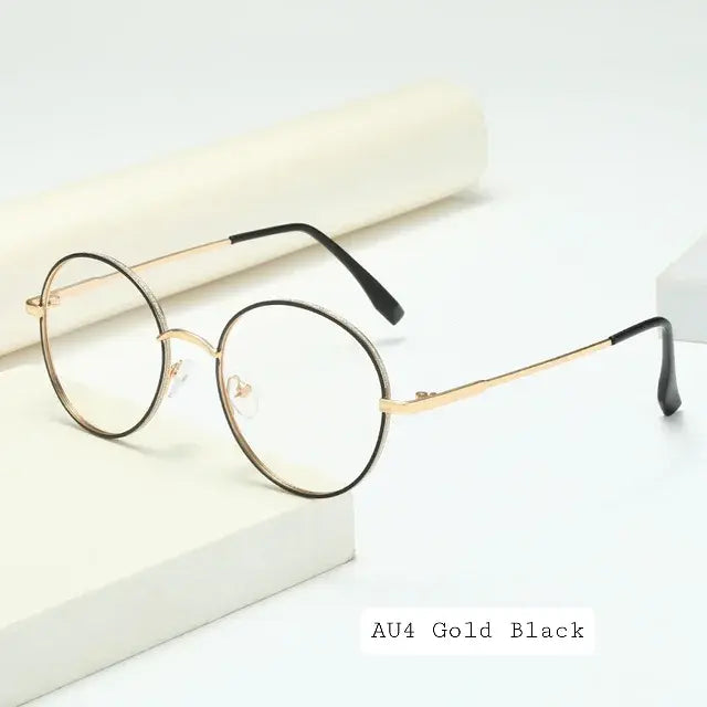 Photochromic Round Metal Frame Glasses – Modern & Lightweight(AU4)