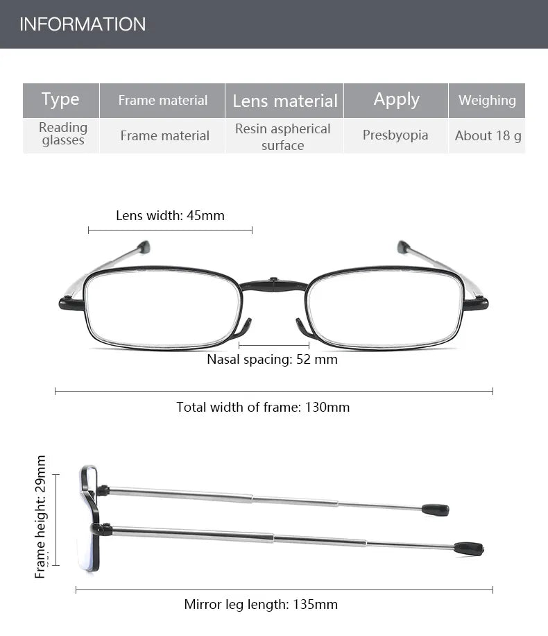 PocketPro Folding Glasses – Blue Light & Magnifying Eyewear