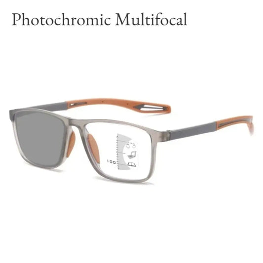 Progressive Multifocal Photochromic Reading Glass Near and Far