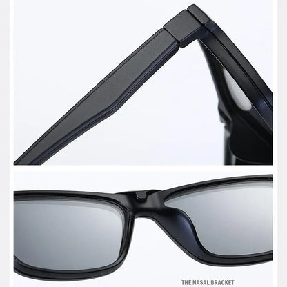 Magnetic Polarized Sunglasses 6in1 with Protective Leather Bag - Unisex