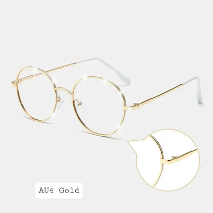 Photochromic Round Metal Frame Glasses – Modern & Lightweight(AU4)