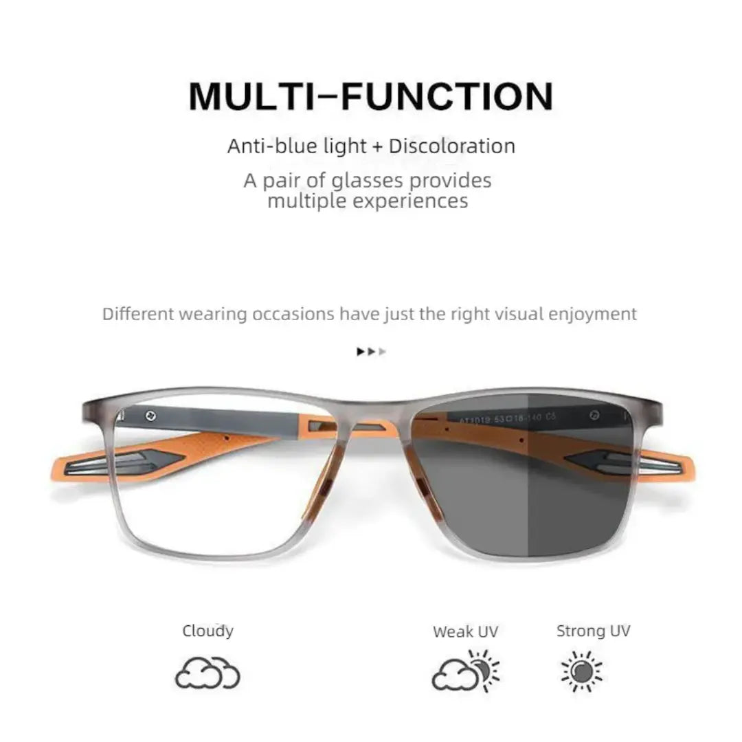 Progressive Multifocal Photochromic Reading Glass Near and Far