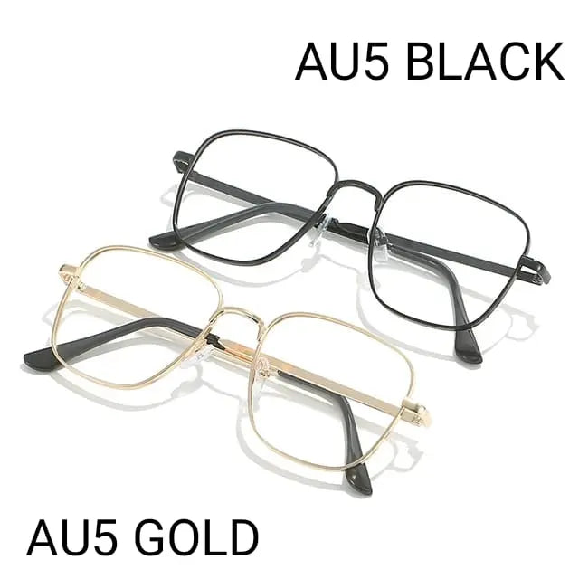 Photochromic Square Metal Frame Glasses – Modern & Lightweight