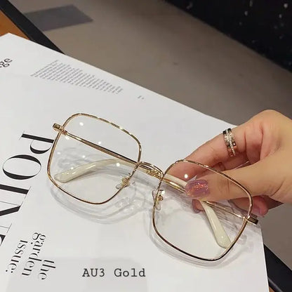 Photochromic Square Metal Frame Glasses – Modern & Lightweight