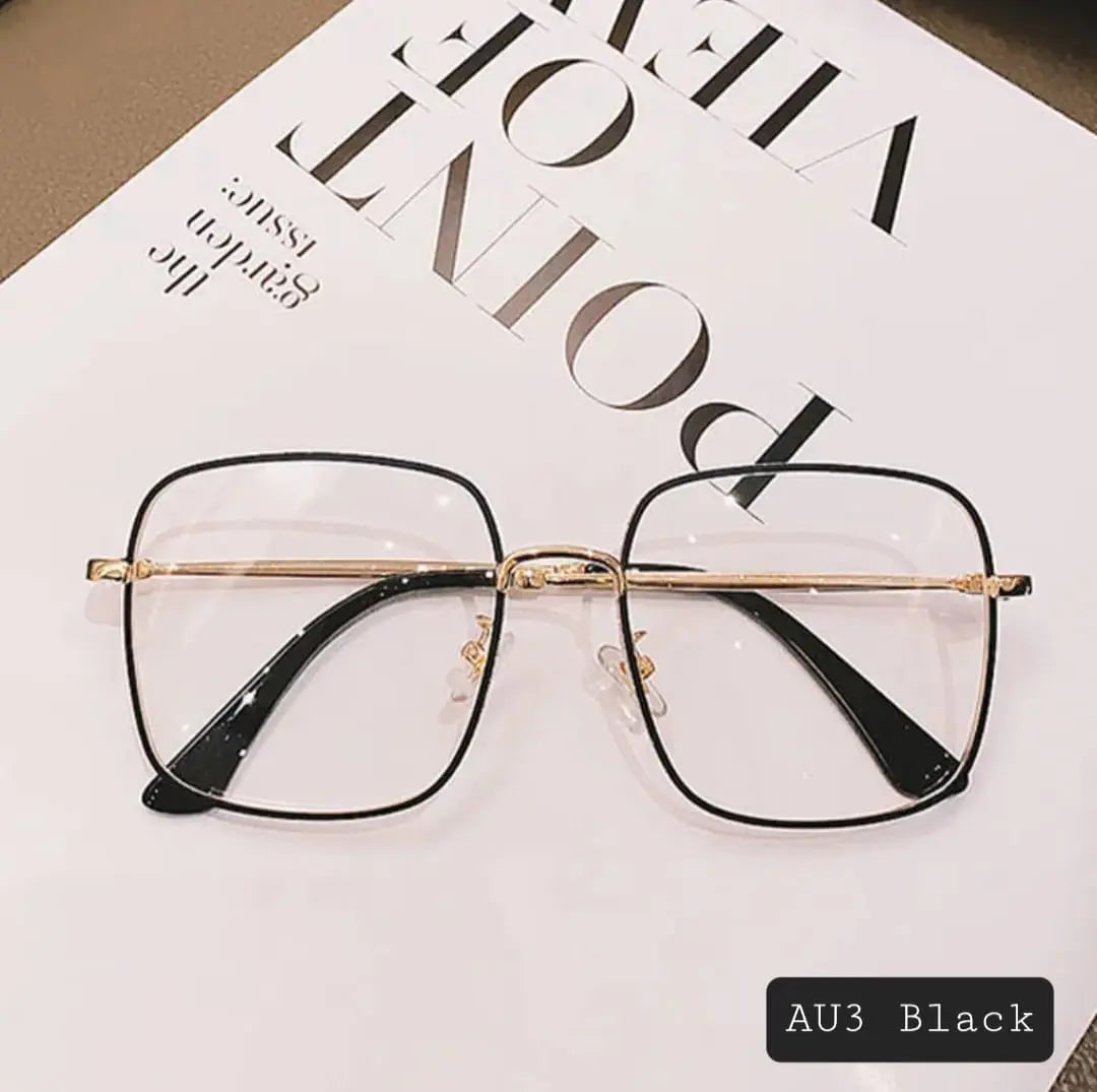 Photochromic Square Metal Frame Glasses – Modern & Lightweight