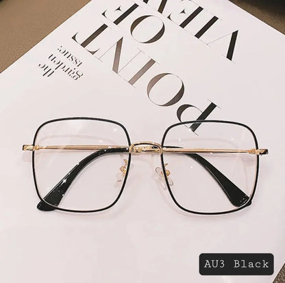 Photochromic Square Metal Frame Glasses – Modern & Lightweight
