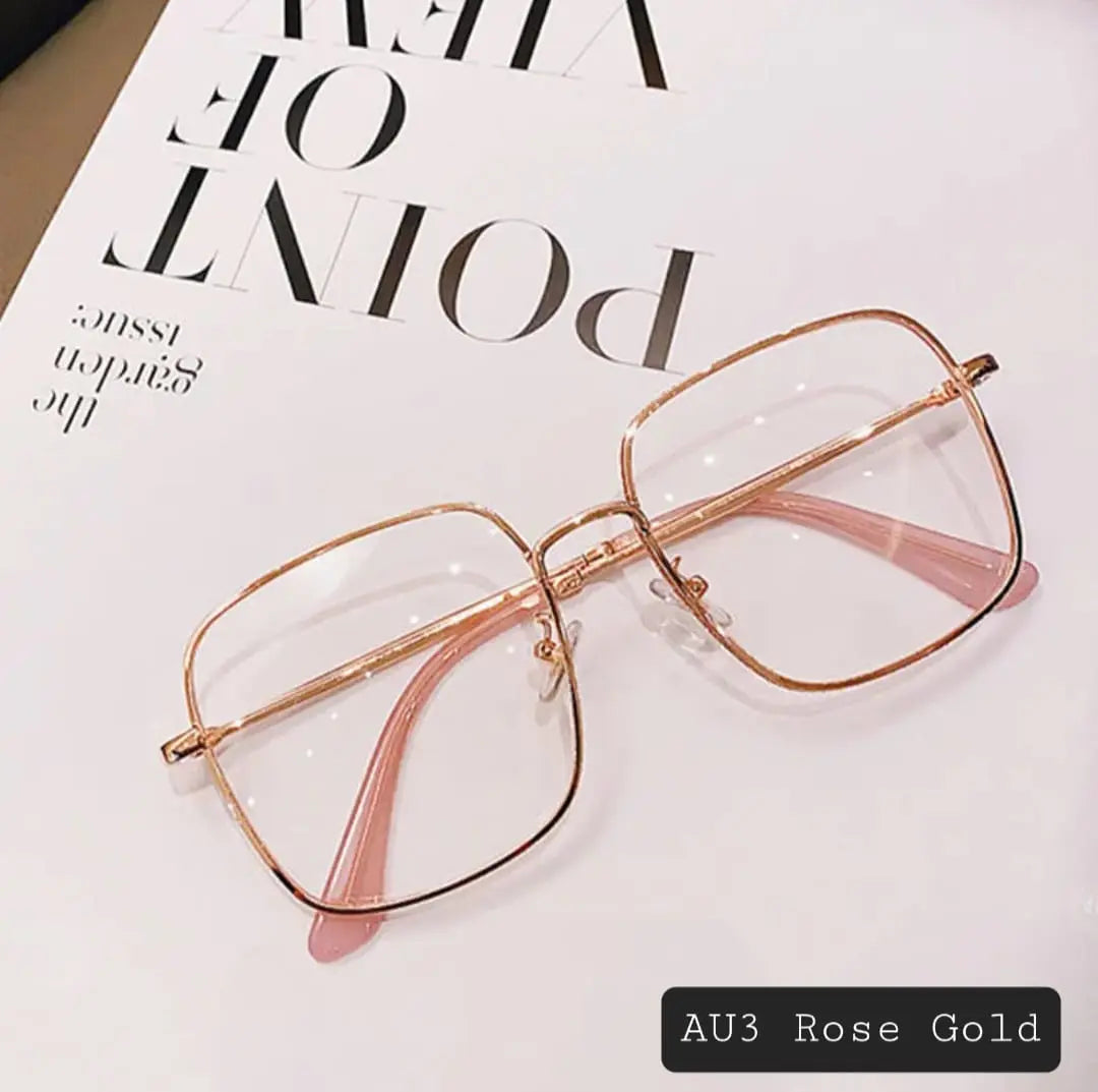 Photochromic Square Metal Frame Glasses – Modern & Lightweight