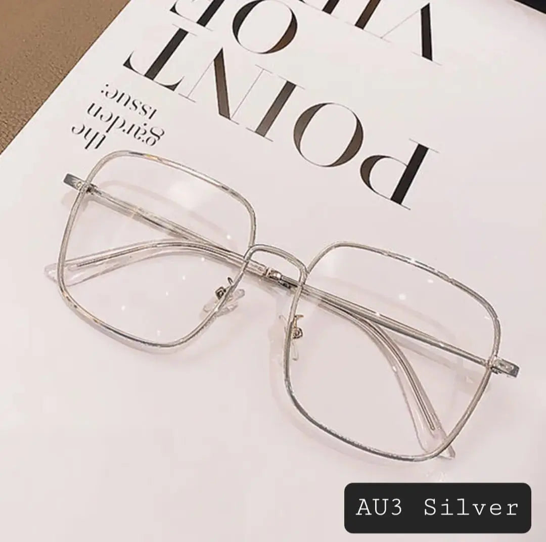 Photochromic Square Metal Frame Glasses – Modern & Lightweight