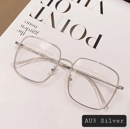Photochromic Square Metal Frame Glasses – Modern & Lightweight