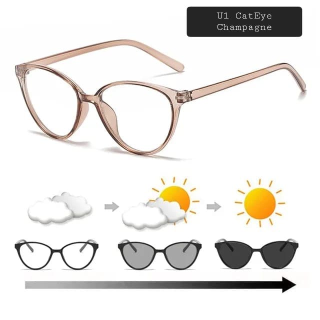 Unisex- Cat Eye Photochromic Glasses | Anti-Radiation