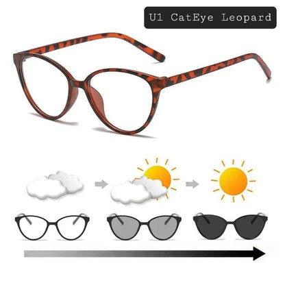 Unisex- Cat Eye Photochromic Glasses | Anti-Radiation