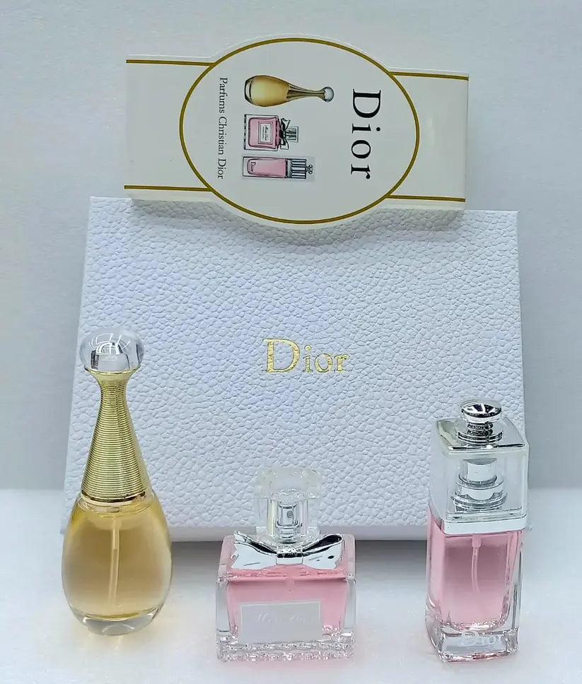 Dior gift set 3x30ml perfume for women, luxury fragrance collection, women's perfume set, premium women's scents, elegant Dior perfume gift set